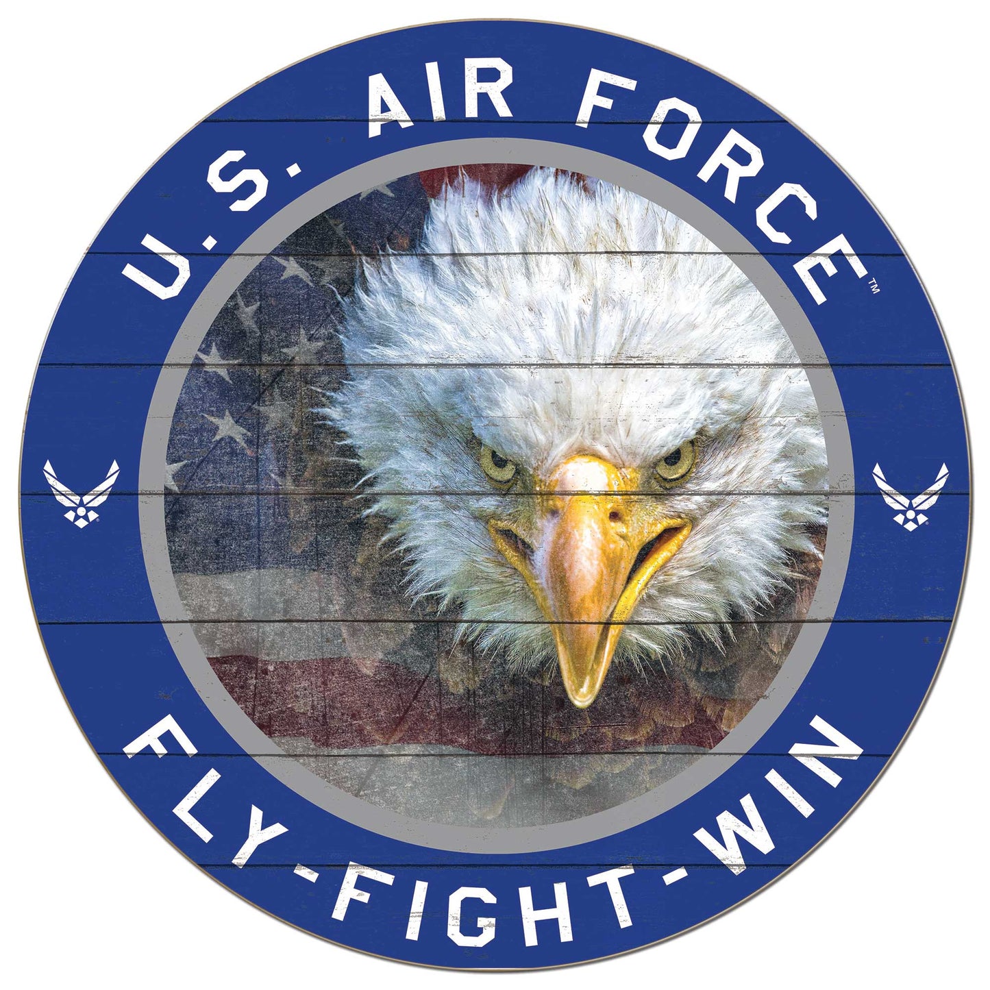 U.S. Air Force 'Fly-Fight-Win' Wood Circle Wall Decor