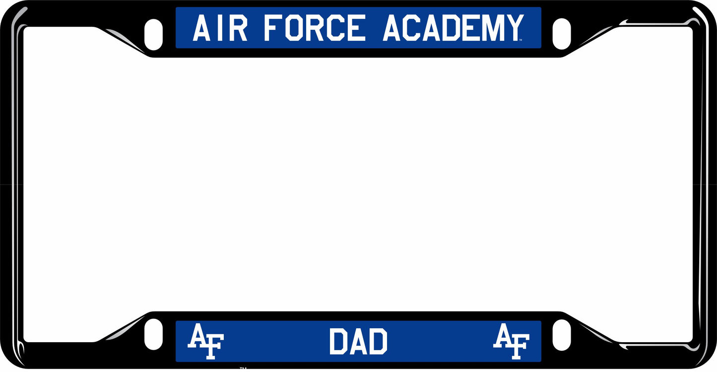DAD Standard Full Color License Plate Frame Black