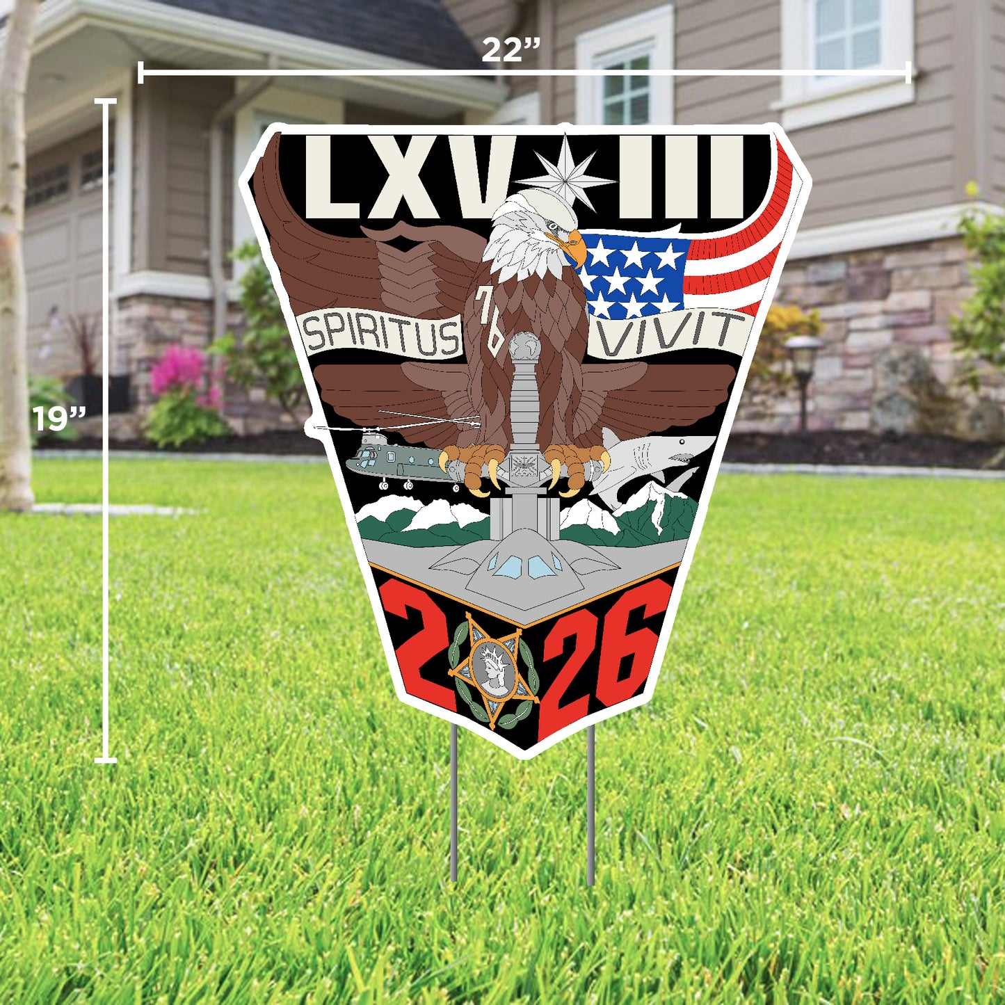 USAFA "2026 Class Crest" Lawn Sign