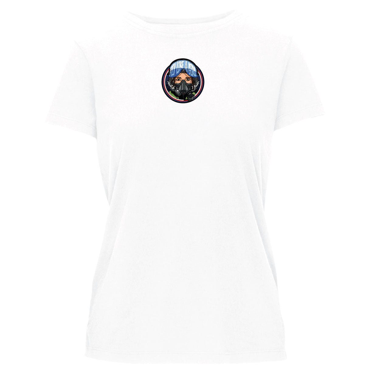 Fly Like A Girl Essential Tee Ladies Adult White