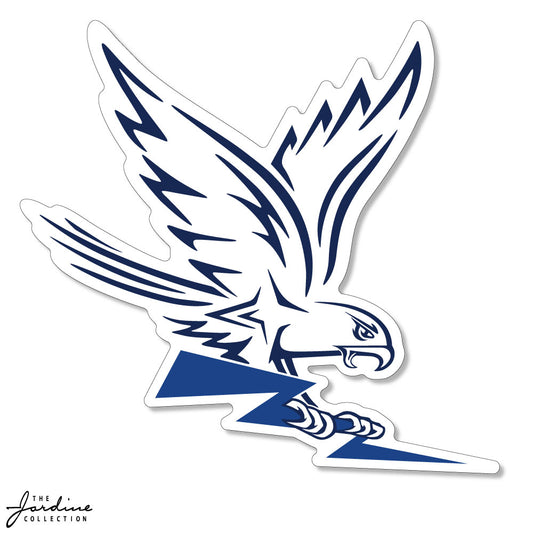Spirit Falcon with Lightning Bolt 5" Textured Sticker