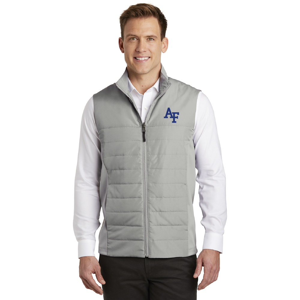 Men's Full Zip Insulated Vest - Grey