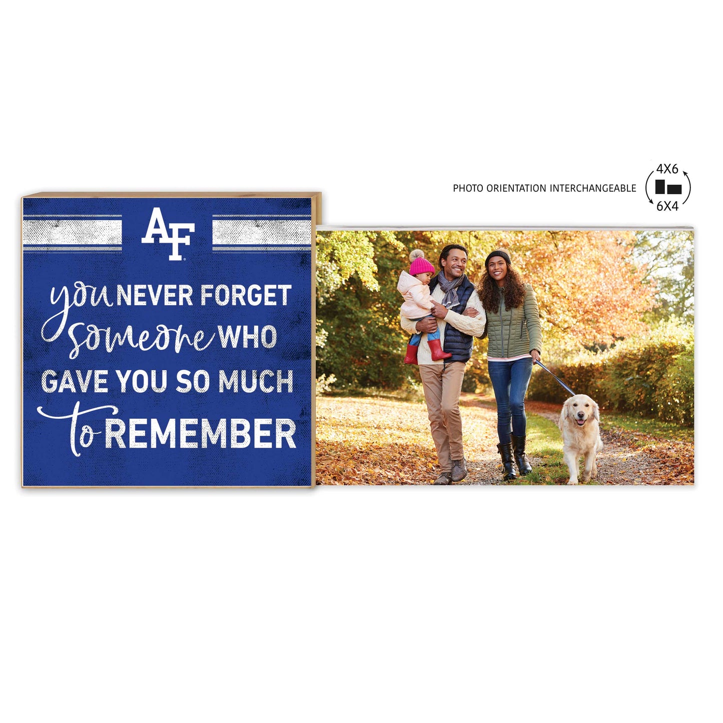 Air Force 'Never Forget' Poem Floating Picture Frame