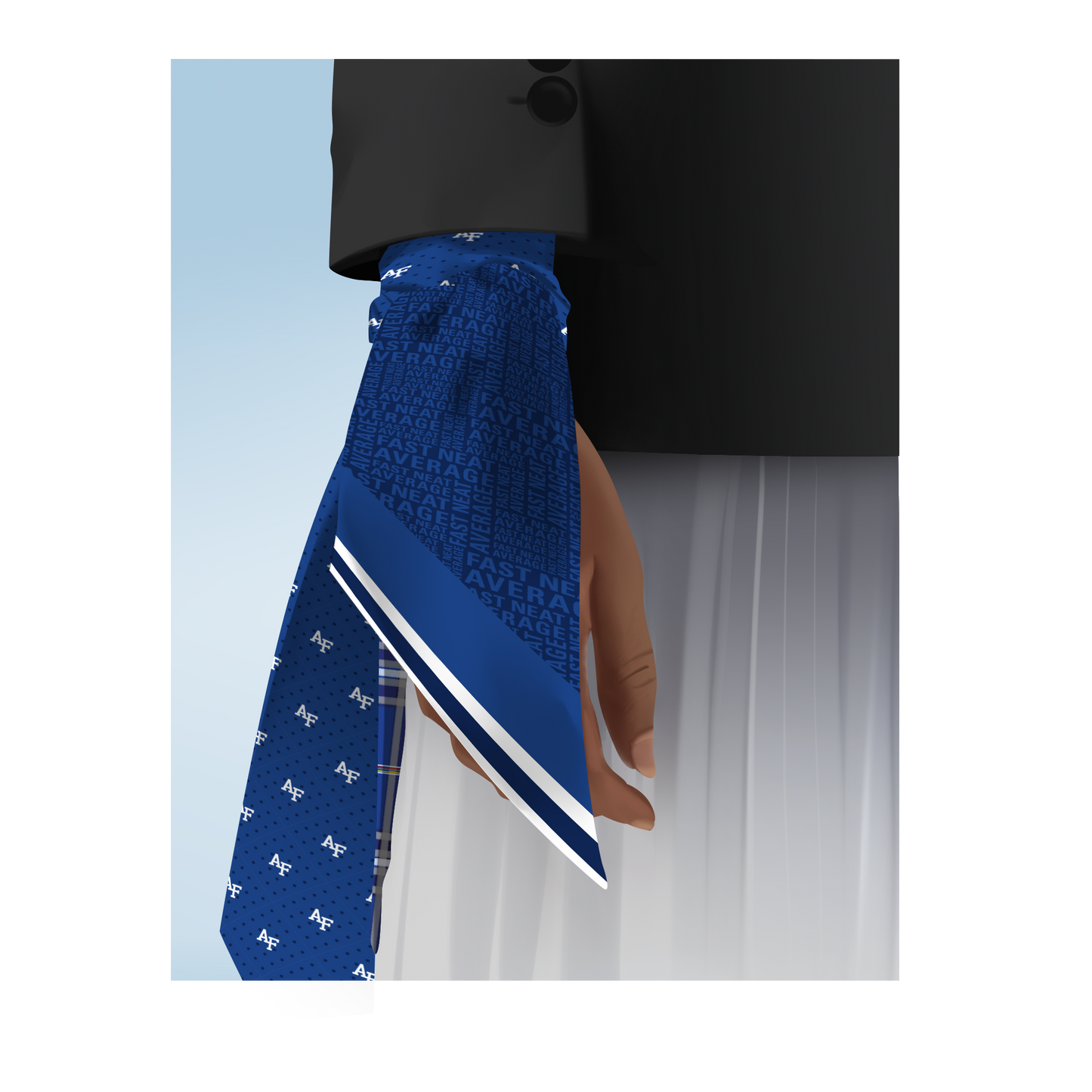 USAFA Ladies Silk Skinny Scarf