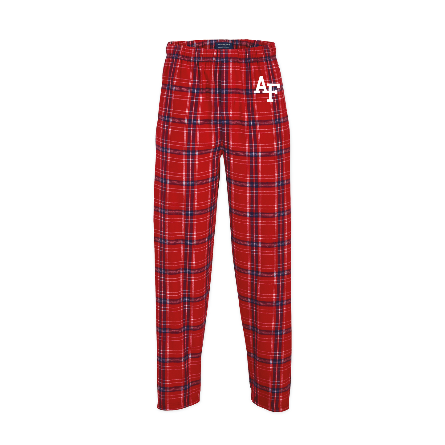Red Class Color Collection Plaid Flannel Pants