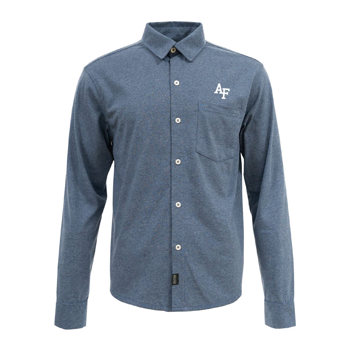 Eco Polo Long Sleeve Untuck Button Blue