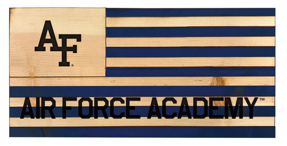 Air Force Academy Wood Flag Wall Hanging