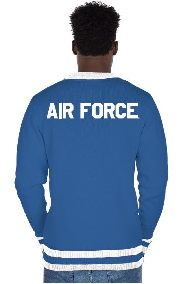 Royal Blue Homecoming Button Front Cardigan with Front & Back Logos