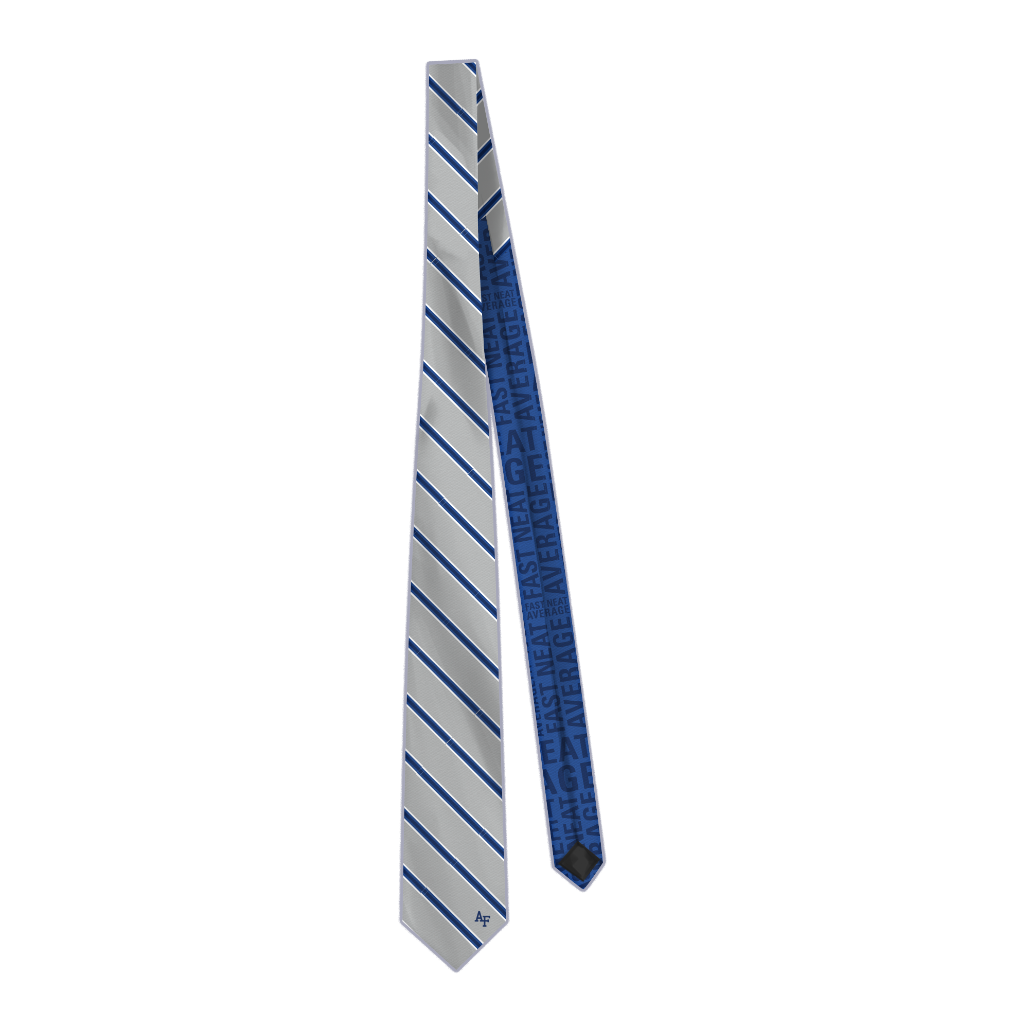 USAFA Class Color Collection Silver Silk Striped Necktie Doolittle