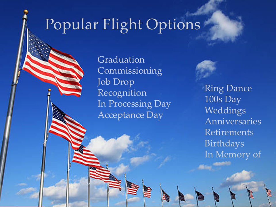 Flown American Flag