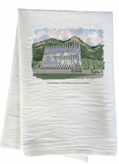 Sunset Chapel Cotton Tea Towel