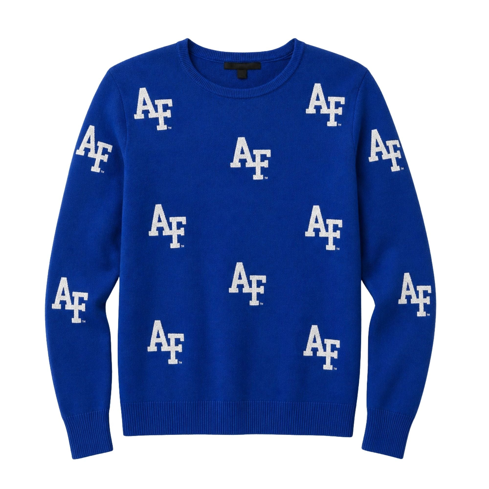 Air Force Logo All-Over Knit Sweater | USAFA Apparel – Doolittle