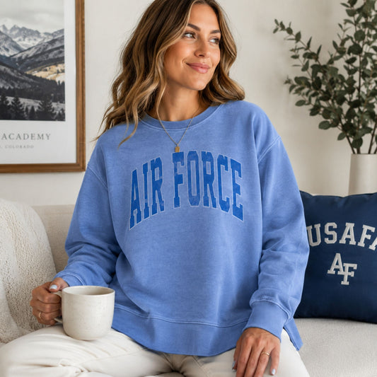 Air Force Weathered Weekend Crewneck