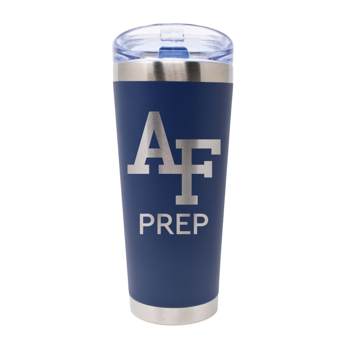 AF Prep Classic Tumbler 26 oz in blue with vacuum insulated design and straw lid