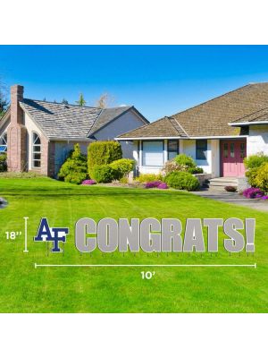 Large AF Congrats! Lawn Sign by Color Shock