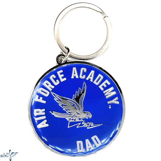 DAD Round Enamel Keyring