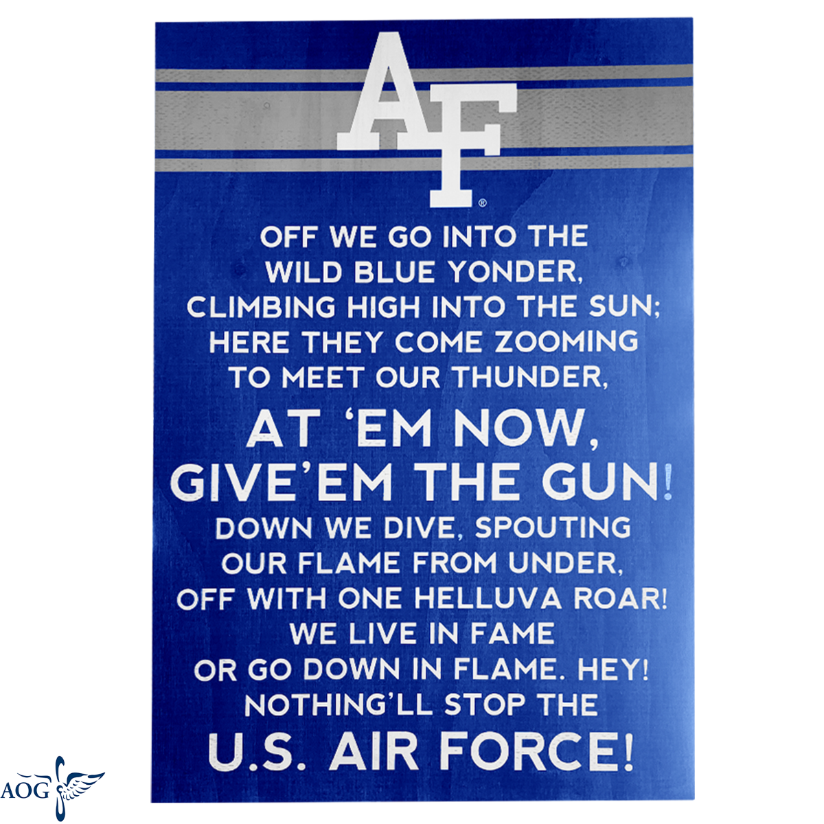 AF Fight Song Sign