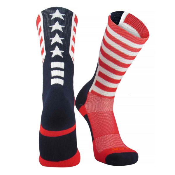 USA Red, White & Blue Perimeter Crew Sock
