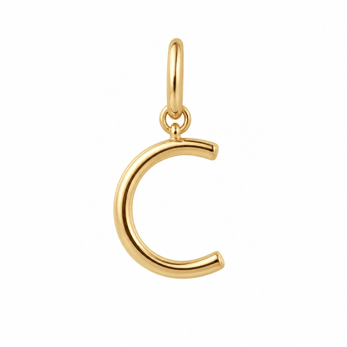 18k gold-plated letter C cadet charm with clasp for a personalized USAFA necklace