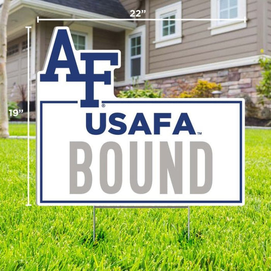 USAFA Bound Yard Sign with Interlocking AF Logo