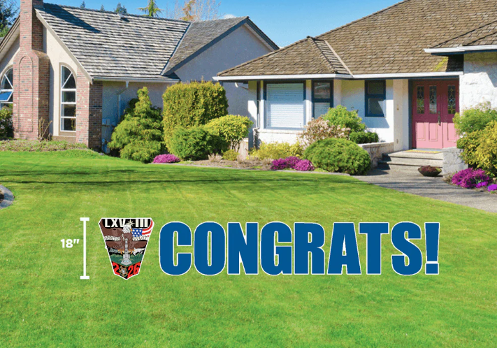 USAFA "2026 Crest CONGRATS!" Lawn Sign