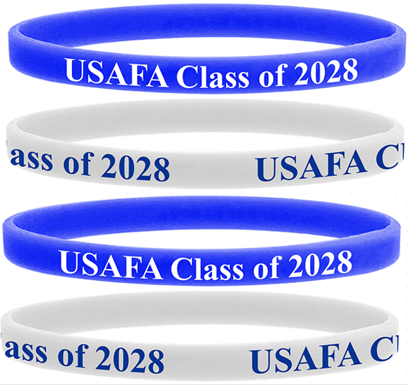 Class of 2028 Stackable Bracelets Royal Blue & White