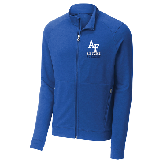 AF Royal Blue Full Zip Sport Wick Fleece - Men's