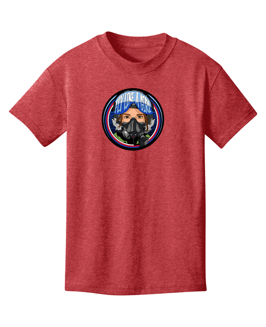Youth Fly Like A Girl Tee Red