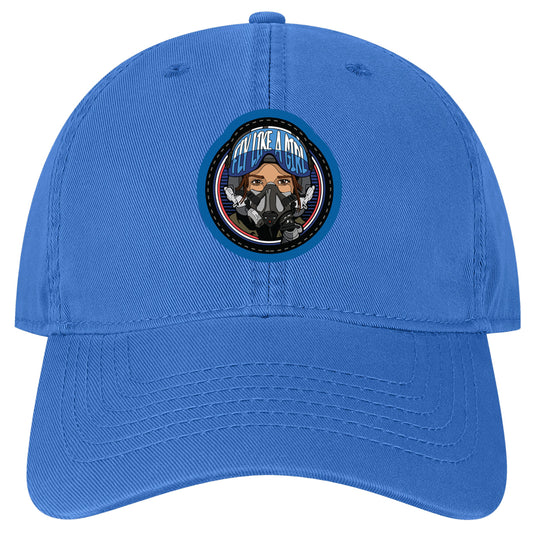 Fly Like a Girl Women's Fit Adjustable Hat - Royal Blue