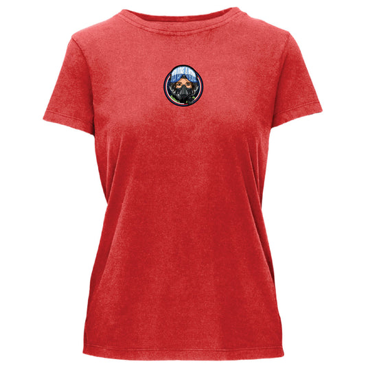 Fly Like A Girl Essential Tee Ladies Adult Chili Red