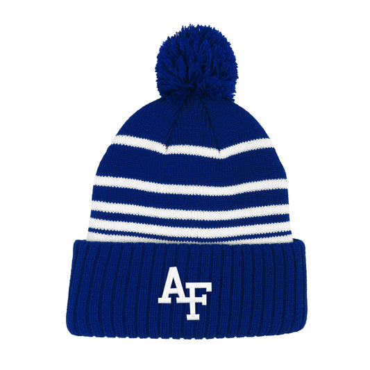 Maverick Stripe Knit Pom Hat