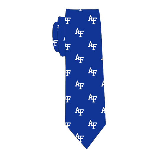 Repeating AF Pattern Skinny Tie - Royal Blue