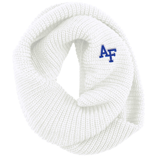 White Knit Infinity Scarf