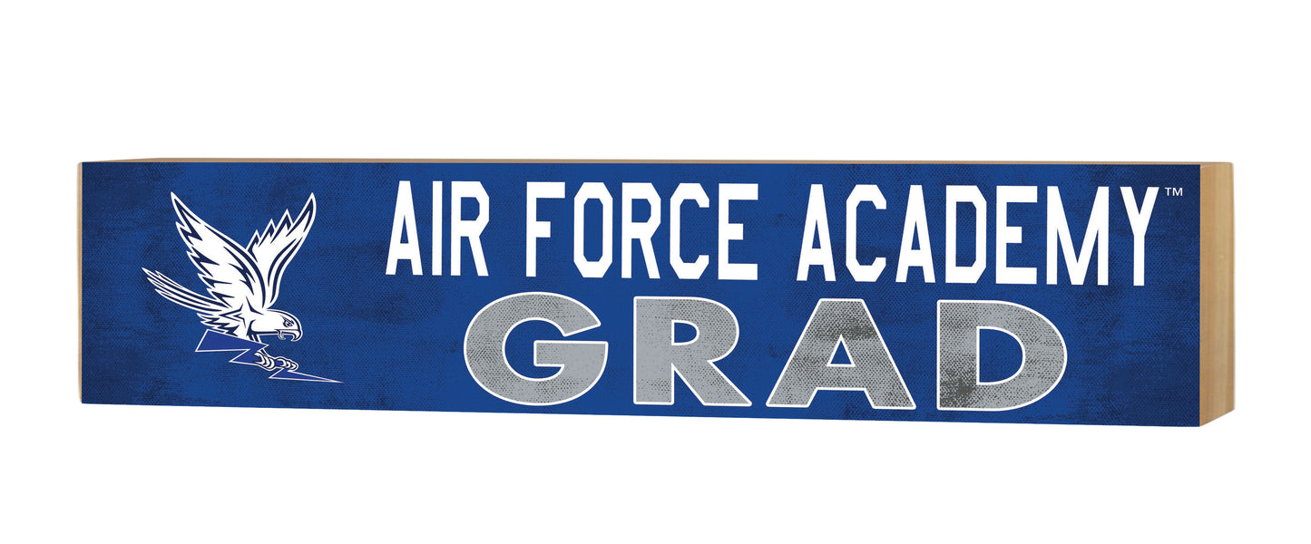 3x13 inch Air Force Academy Grad Wood Block Shelf Sitter