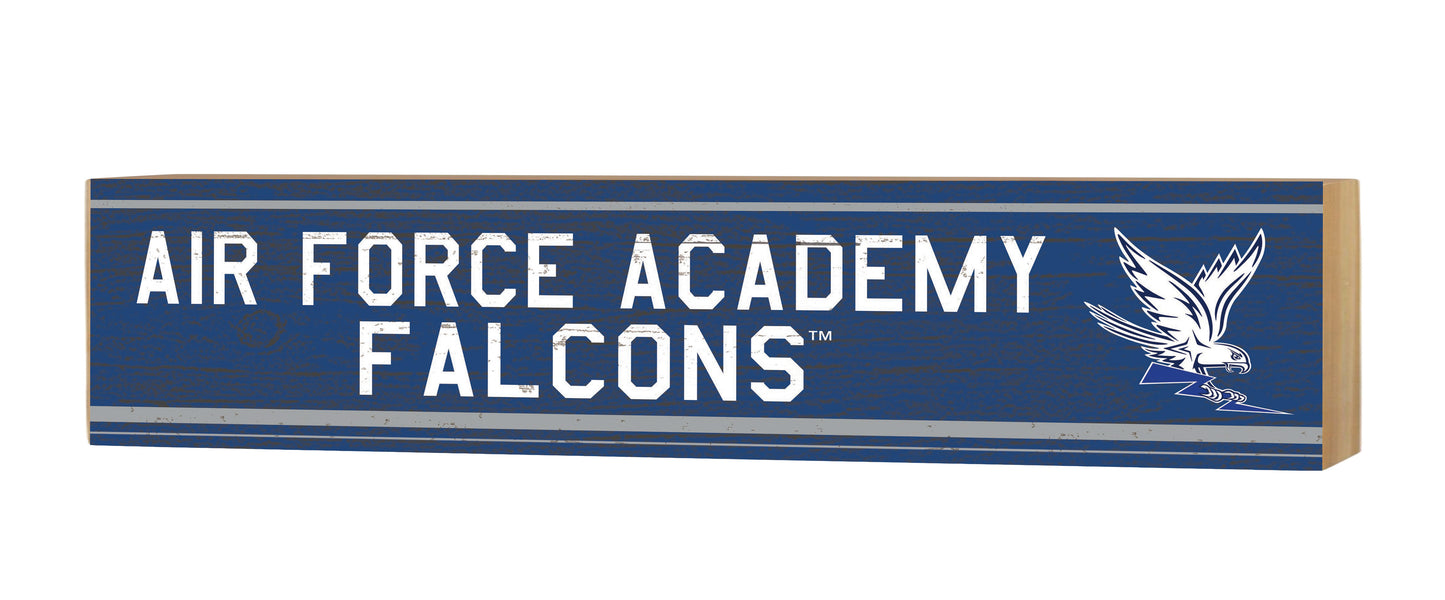 3x13 inch Air Force Academy Falcons Wood Block Shelf Sitter