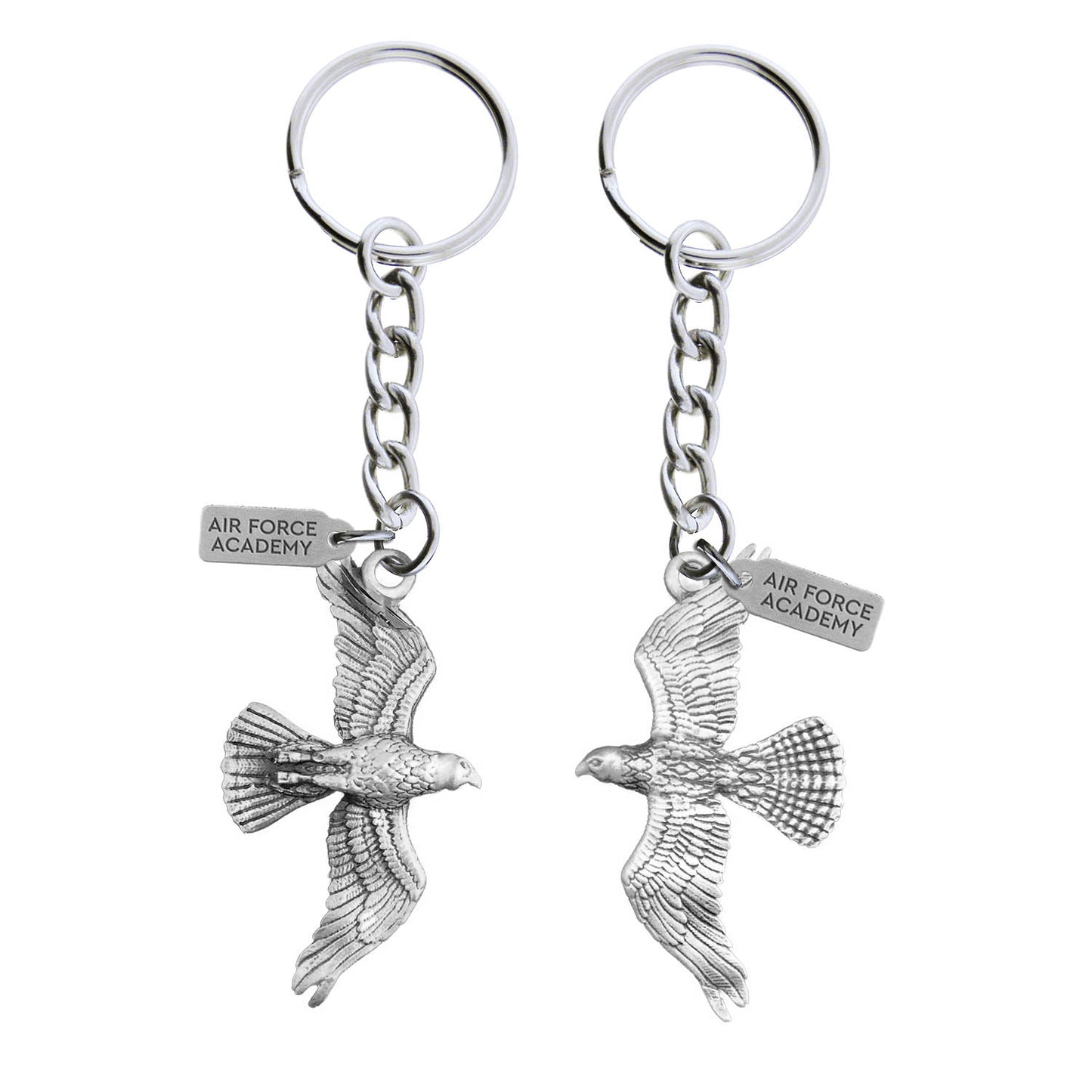 3D Falcon Pewter Key Ring