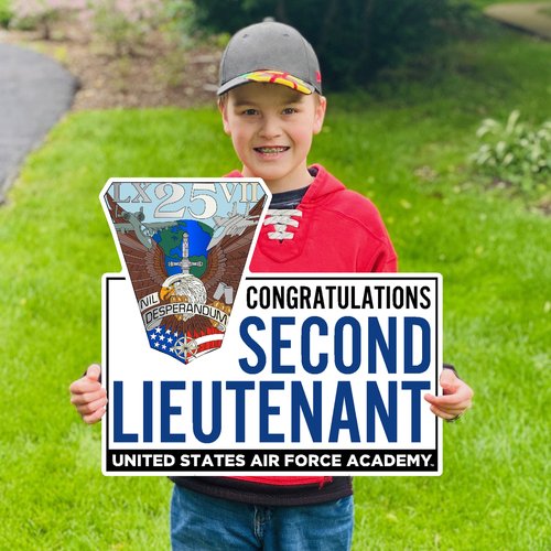 USAFA Congratulations Second Lieutenant Yard Sign