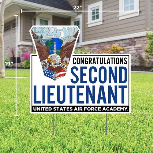 USAFA Congratulations Second Lieutenant Yard Sign