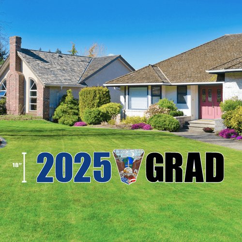 USAFA 2025 GRAD Display with Shield Yard Sign