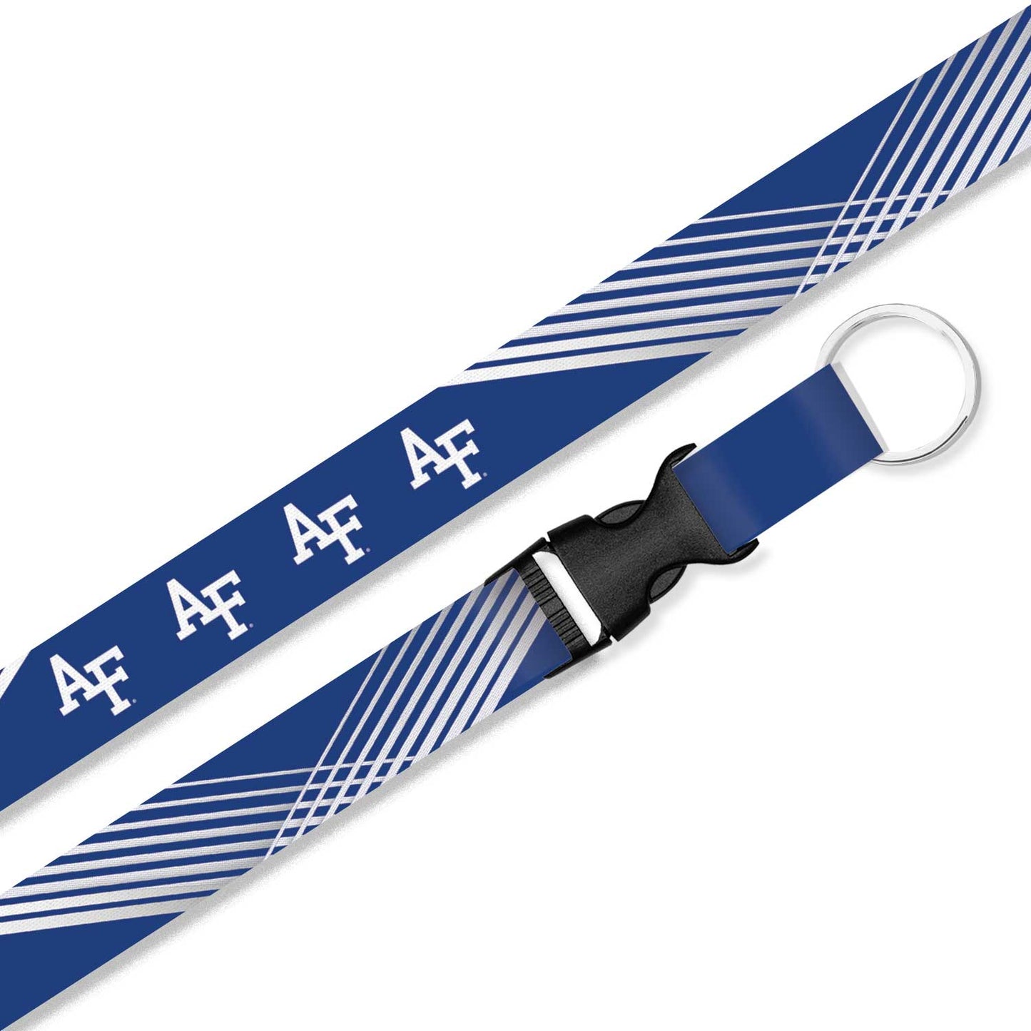 Royal Blue and Gray Lanyard with detachable Buckle