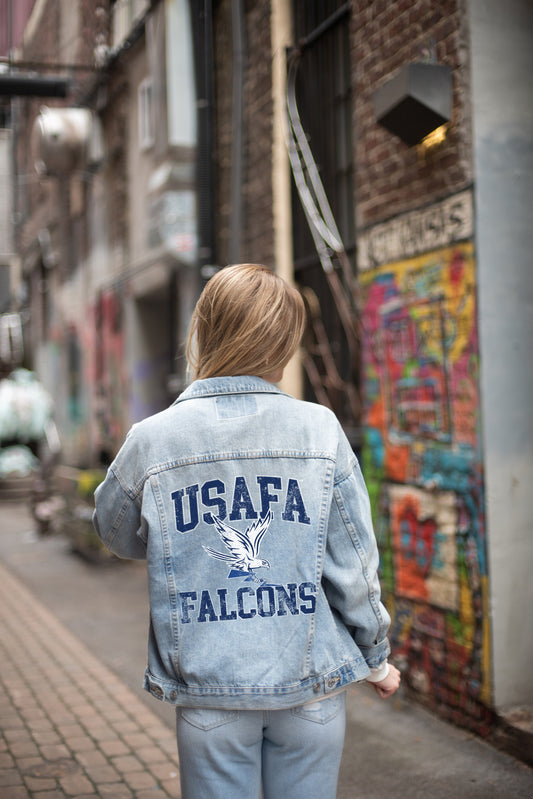 Ladies Varsity Denim Jacket