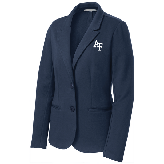Women's Knit Blazer Dark Blue