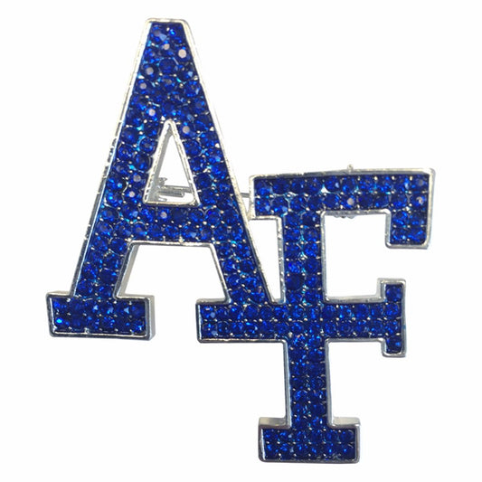 2 Inch Air Force Academy Preciosa Crystal Rhodium Brooch