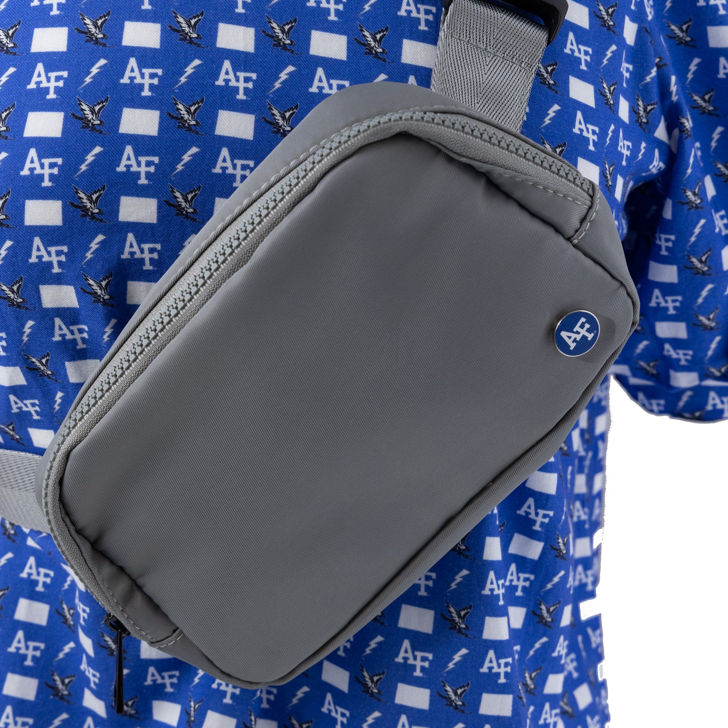Belt Bag with Air Force Medallion - Gray