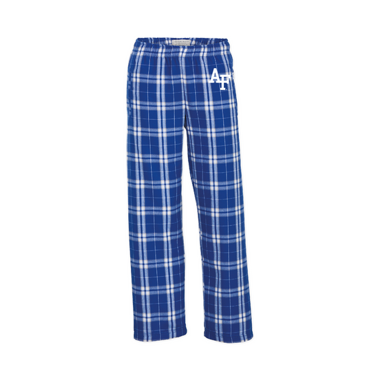 Youth Royal Blue Plaid Flannel Pants