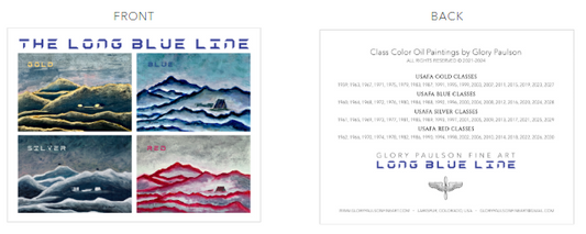 Long Blue Line Individual Folding Card USAFA Class Colors