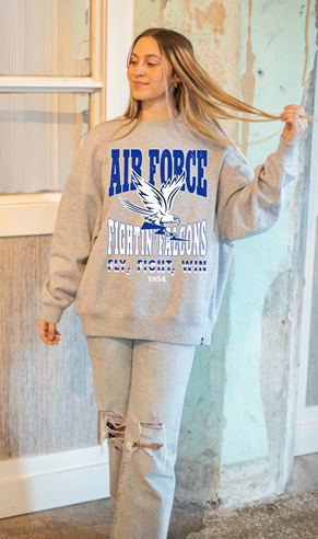 Ladies Oversized Fleece Crew Gameday Social