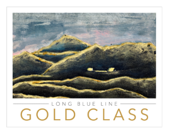 Gold Class Long Blue Line Individual Folding Card