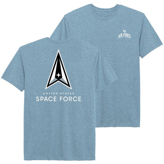 Space Force T-Shirt with Back Graphic - Light Blue