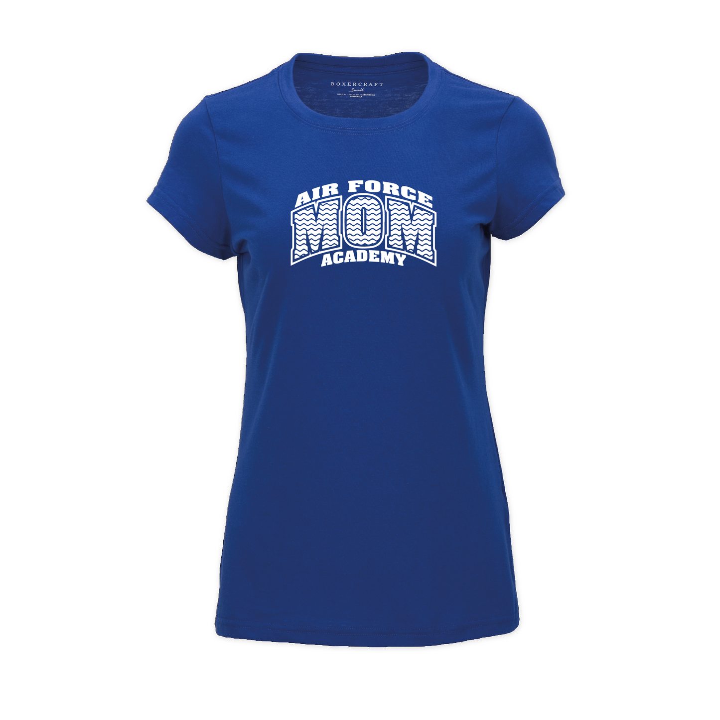 Mom Air Force Academy Essential Crew Tee Electric Blue